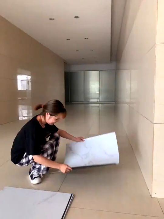 High quality Imitation marble vinyl flooring sticker Waterproof PVC