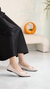 [Form nhỏ] Giày Búp Bê Đế Mềm Nơ Xoắn Pixie X717