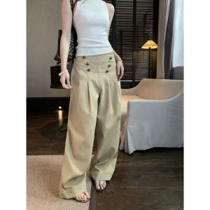 Khaki High Waist Stylish Culottes Pants