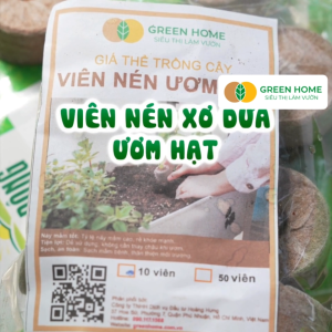 Mua 5 tặng 1 - Bộ 10 Viên Nén Xơ Dừa Greenhome Ươm Hạt Giống Ươm Cây Tiện Lợi Đầy Đủ Dinh Dưỡng Cây Phát Triển Nhanh
