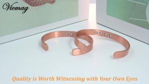 Vicmag Copper Magnetic Bracelet for Women and Men Ultra Strength Magnets 99.9% Pure Copper Strong Magnets Jewelry Gift Adjustable Length