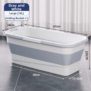 Foldable Long Rectangular Mop Bucket Squeezing