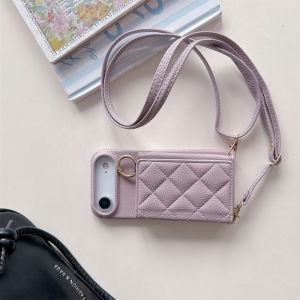 Crossbody Lanyard Card Slot Holder Case For iPhone 17 Air 16E 15 14 13 12 11 Pro Max Plus Wallet Strap Cord Bag Leather Cover