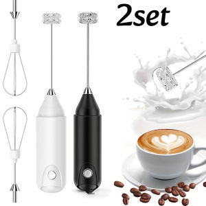 1/2sets Electric Handheld Egg Beater Coffee Milk Frother Portable Milk Foam Maker for Baking Food Mixer Essential Kitchen Tool