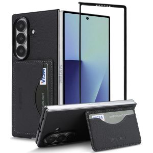 szhaiyu | Leather Wallet Cards Bag Kickstand Phone Case for Samsung Galaxy Z Fold 8 7 6 5 4 3 5G Fold8 Fold7 Fold6 Fold5 Protective Cover