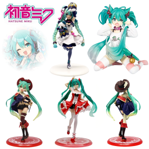 Bandai | 2026 Hot Anime Figure Cherry Blossoms Dress Action Figures Kawaii Swimsuit Vocaloid PVC Collectible Model Toys Girl Gift