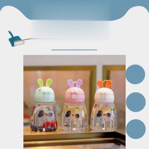 MI-C829 Botol Minum Anak 550ML Motif Kelinci Bunny Botol Air Minum Anak / Tempat Minum Anak