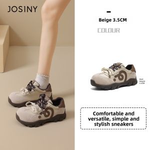 Josiny | Thick Soled Red Womens Casual Training Shoes
