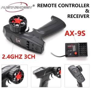 AUSTARHOBBY 2.4GHz 3CH Digital Transmitter with 4CH AX-9S Receiver Radio System Transmitter For  Remote Controller RC Car Boat