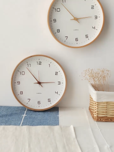 (SG STOCK) ★Designer Silent Wall Clock★ Minimalist / Solid Wood Frame / Modern / Beech Wood / Silent Sweep / Nordic