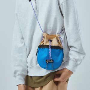 TheMADHATcher Mountain Wild Journey Color Collision Drawstring Bucket Bag Crossbody Bag Street Trend Leisure Youth Shoulder Bag