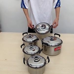 PANCI 5 SET PANCI 4 SET STAINLESS STEEL COOKWARE 5 SET/ALAT MASAK DAPUR PANCI SET/PANCI 5 PCS SHENAR