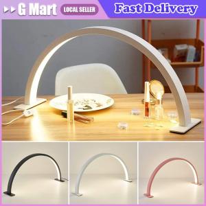 【3 Colors】Half Moon U-shaped Nail household Beauty Light fixture Beauty Salon Desktop Nail Care Eye Care Simple LED Work Table Lamp Half Moon Light LED Nail Desk Fill Light Specific Work Lighting U-Shaped Table Lamp for Salon Tattoos Eyebrows Beauty Nail