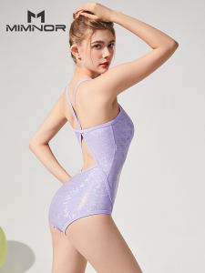 Minotao Womens One-Piece Swimsuit Purple Competitive Swimming Costume Quick Dry No Sleeve Thermal Spa And Swimming Pool Use
