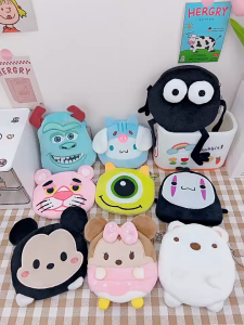 Cute Mini Wallet Kids Plush Coin Purse Coin Holder Adult Syling Bag Earphone Bag