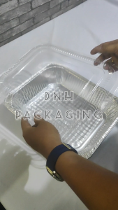 RE320 12.6x10.4x2.5 Inches Aluminum Tray With Lid Catering Tray Food Tray 3500ML