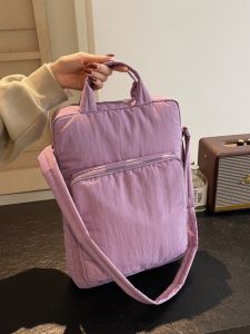 Casual Minimalist Laptop Tablet Bag Single Shoulder Crossbody Bag for Commuting And Class Soft Nylon Material Youth Suitable