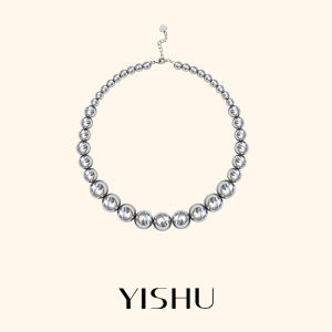 YISHU | Dây Chuyền Hạt Ngọc Trai Xám cho Phụ Nữ Mùa Thu Đông