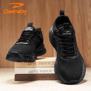 Deerway Mens Shoes 2025 New Autumn Breathable Mesh Sports Casual Dad Heightening Running Anti-slip Trendy Shoes Korean Style round Toe