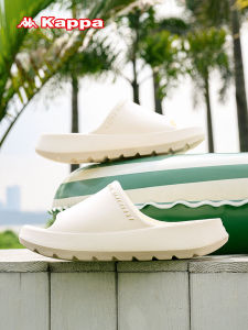 Kappa Womens Thick Heel Slippers Fashionable Outdoor Sandals Comfortable EVA Flat Bottom Casual Slip-On Summer Shoes