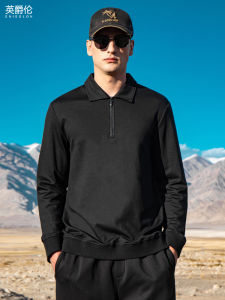 Enjeolon | Áo Sweater Polo Form Vintage Cổ Trụ Kéo Dây Chất Liệu Lyocell Fleece