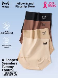 MiiOW | Tummy Control High Waist Ice Silk Panties Triangular Briefs