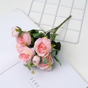 Silk Artificial Flowers Peony Outdoor Garden Wedding Wreath Bridal Bouquet Valentines Day Decora Home Room Table Diy Gift Cheap