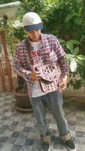 Shoulder bag or backpack for handsome men