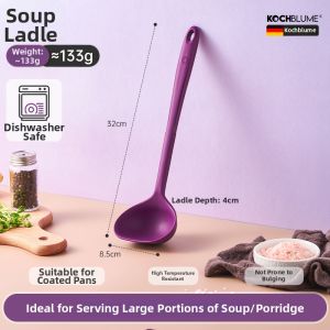 kochblume | Purple Silicone Heat-Resistant Kitchen Set for Non-Stick Cookware