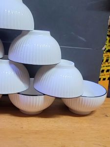BỘ 10 CHÉN CƠM GỐM SỨ MẪU BẠCH NGỌC TƯỜNG VÂN GL