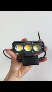 MOKOTO DOUBLE LAMP CREE QUADSHOT / TRI-STAR MOTORCYCLE/CAR LED MINI DRIVING LIGHT UNIVERSAL 12-36V With DOMINO SWITCH