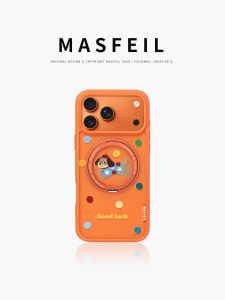 MASFEIL | Dachshund polka dot suitable for Apple 17promax mobile phone case iPhone17pro with stand ip17 all-inclusive Fo5 magnetic fulcrum literary protective cover