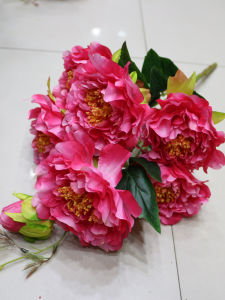 Hoa Nhựa Hoa Mai Đỏ Trang Trí Nhà Cửa Hoa Tươi Giả Phong Cách Hiện Đại Đơn Giản Để Trang Trí Nhà Cửa