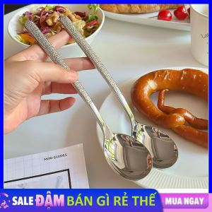 Muỗng INOX Sáng Bóng Không Gỉ Sét Cán Dài Kiểu Hàn Quốc Sang Trọng - Thìa Inox Ăn Cơm Cháo Súp Đầu Tròn - Thìa Ăn Cơm Thìa Cà Phê - Muỗng Ăn Cơm Cho Dân Văn Phòng Sinh Viên Đi Picnic Tiện Dụng