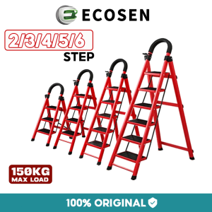 ECOSEN Tangga Rumah Lipat 2/3/4/5/6 Tangga Besi Lipat Langkah Household Steel Ladder