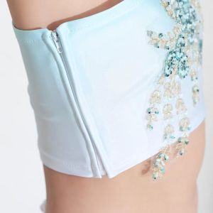 New Childrens Dance Performance Costume Girls Peacock Dance Wrap around Fish Tail Skirt Stage Performance Uniform