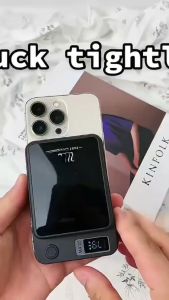 100% 80000mAh mini magnetic power bank wireless power bank 3.0A fast charging safe power bank for traveling on board wireless magnetic power bank