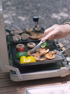 Naturehike กระทะเรียบลื่น เลส ทรงสี่เหลี่ยม ไม่ติดผิว สําหรับบาร์บีคิว ปิกนิก ตั้งแคมป์ กลางแจ้ง