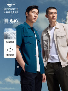 Seventh Wolf Carrier Memorial Short Sleeve Shirt Mens Outdoor Workwear Fashion Urban Style Nylon Material Summer Shirt