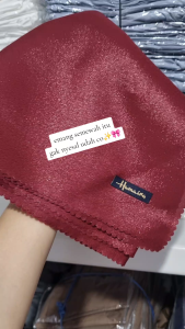 Hijab Segiempat SINAR GLAMOUR Gliter Laser Cut Ukuran 110 x 110 cm Kerudung Pesta Mewah