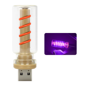 KEVANLY | USB LED Spiral Filament Touch Dimming Bulb 5V Retro Glass Shell 1W Night Light Camping Incandescent Decorative Atmosphere Light
