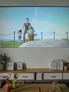 Projector Screen 84นิ้ว - จอโปรเจคเตอร์ จอรับภาพ 4K แบบตั้งพื้น แขวนผนัง พกพาสะดวก เคลื่อนย้ายง่าย