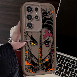 Bandai | Ốp Điện Thoại Anime Demon Slayer Nửa Mặt Mềm Mại Bằng Silicon Cho Samsung Galaxy S26 S25 Edge S24 S23 Ultra S22 Plus A07 A17 A37 A57 5G Chống Xước Nhẹ
