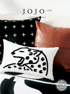 Luxurious Black White Simple Sofa Pillowcase JOJOS L. PD Dynasty Modern Style Home Decorative Cushion Cover for Living Room
