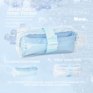 XINGLI | Translucent Aesthetic Multi-functional Pencil Case