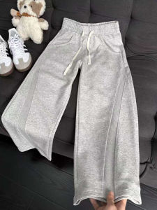 Quần Nỉ Nam American Retro Grey Blade Sport Summer Thin Cleanfit Quần Dài Ống Đứng Rộng Rãi Thường Ngày Cho Thanh Thiếu Niên