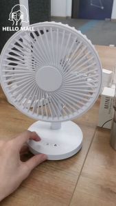 🌟HELLO MALL🌟 พัดลมตั้งโต๊ะ พัดลมเล็ก ไร้สาย USB 6 นิ้ว ปรับได้ 3 ระดับ มุมปรับได้