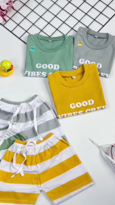 Baju Setelan Kaos Anak Laki Laki Perempuan Motif Polos #027