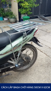 [Giá VAT] Baga Chở Hàng Nhỏ Thép Đặc 50cmx62cm Airblade Exciter Winner Jupiter AB Ex Win Ju Ba ga Cho Hang dày VAT