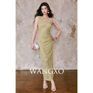 WANGXO | Đầm Bodycon Dáng Asymmetric Vai Trễ